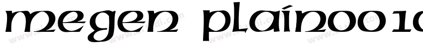 Megen Plain001001字体转换